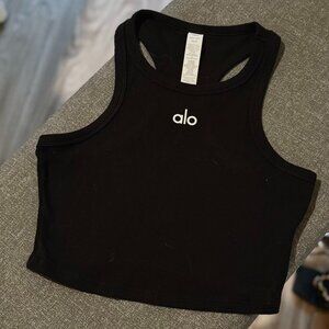 Alo Yoga Aspire Tank Top Black/White (XS)